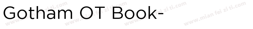 Gotham OT Book字体转换